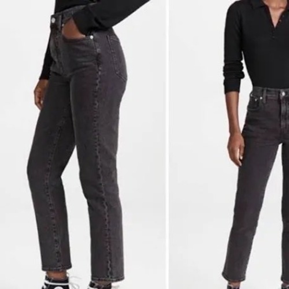 Madewell The Curvy Perfect Vintage Jean Lunar Wash Black NA883 Size 29